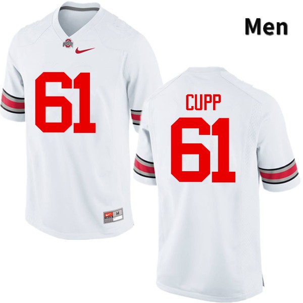 Ohio State Buckeyes Gavin Cupp Men's #61 White Game Stitched College Football Jersey